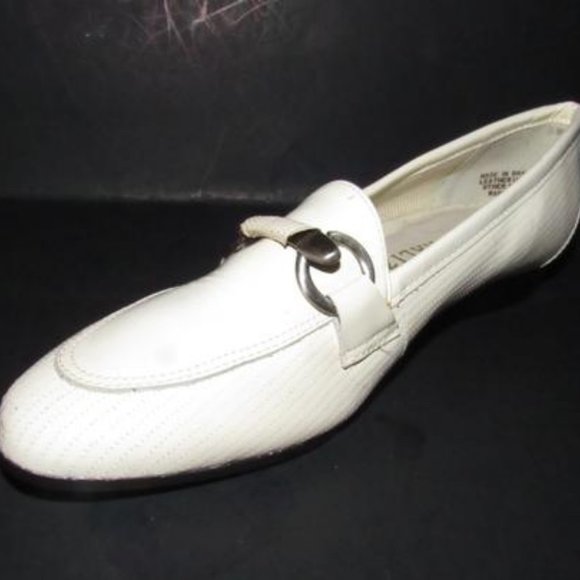 Naturalizer White Patent Loafers Bamboo Horse-bit - Picture 3 of 7